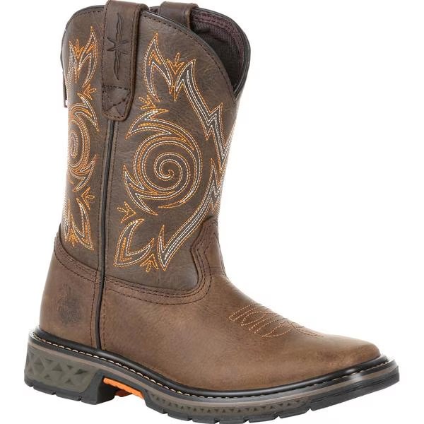 Carbo-Tec LT Little Kids Brown Pull on Boot, 25M, Georgia Boot, Mfr#: GB00342C